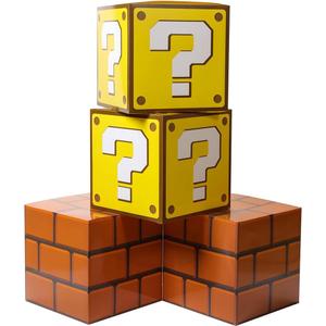 SUYEPER Big Party Boxes - 4PCS Birthday Party Question & Brick Boxes Game & Favor Props (11.8 x 11.8 Inch)