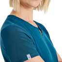 Scrubstar Womens Notch Neck Scrub Top Ultra Soft Stretch Nursing Uniform with 3 Functional Pockets & Moisture Control Fabric (Blue, XXXL)