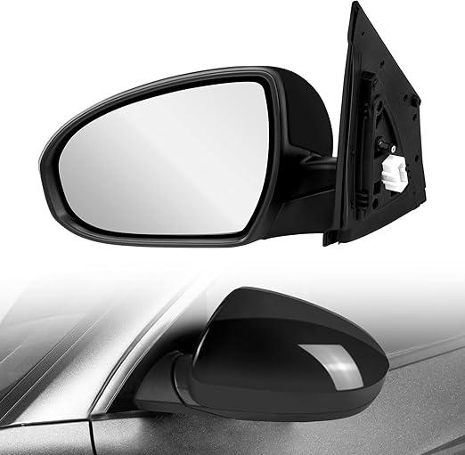 Dasbecan Right Passenger Side Mirror Compatible with Chevy Impala 2014-2020 Manual Folding Power Glass Heated with Turn Signal Puddle Light Memory Replaces 22936936PFM Chrome 12Pins