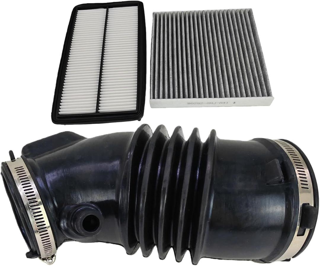 Intake Hose Tube & Air Filter & Cabin Air Filter Fit for 2009-2015 Honda Pilot V6 3.5L Replace 17228-RN0-A00 17220-RN0-A00 80292-SHJ-A41