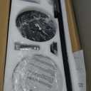 GESUM 84 Inch Ceiling Fans with Light, Industrial Ceiling Fan with 6 Aluminum Blades, Reversible, 6-Speeds, Large Ceiling Fan for Porch/Garage/Shop (Black)