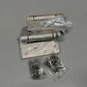 3 Pack Self Closing Door Hinges, 4 Inch Spring Loaded Hinges with Square & 5/8'' Radius Corners, Adjustable Tension for Garage, Front Door, for Left and Right Hand Door, UL Listed