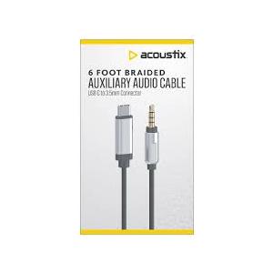 AcoustiX 6 Foot Braided Auxiliary Audio Cable