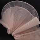 Ruffled Lace Trims 1 Yards, Pleated Lace Fabric Trim, Organza Ruffled Fabric Chiffon Tulle Border for Sewing Dress Bag Costume Decoration Trimming Craft (Grey Purple)