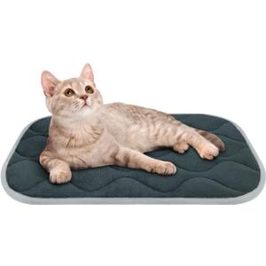 furrybaby Dog Bed Mat Flat Crate Mat with Anti-Slip Bottom Machine Washable Pet Kennel Pad for Dog Sleeping (XS 22x13'', Grey Mat)