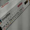 VinylRus Heat Transfer Vinyl-12” x 50ft Black Iron on Vinyl Roll for Shirts, HTV Vinyl for Silhouette Cameo, Cricut, Easy to Cut & Weed