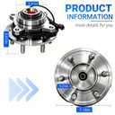 515169 Front Wheel Hub Bearing Assembly, OE Replacement 4WD Compatible with 2015-2017 Ford F-150 2.7L 3.5L 5.0L, Excluding 6.2L Raptor