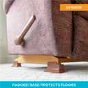 4Stander Recliner Risers, Non-Slip Chair Lifters for Adults, Seniors, and Elderly, Low Profile Seat Raiser for Sitting and Standing Assistance, Compatible with Wooden Base Recliners, Set of 4, Brown