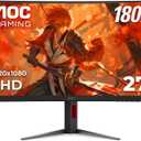 AOC C27G4H 27" Curved Gaming Monitor, FHD 1080p, 180Hz, Adaptive Sync, Height Adjustable, Black, Xbox PS5 Switch Compatible