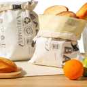 Reusable Beeswax Bread Bags for Homemade, 2 Pack Cotton Beeswax Bread Storage Bag For Sourdough to Keeping Fresh