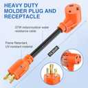 Nilight RV Generator Adapter Cord 30 Amp to 30 Amp 3 Prong Pure Copper Heavy Duty Twist Lock Male Plug 10 Gauge Wire L5-30P to TT-30R 30M/30F for RV Camper Caravan Van Trailer