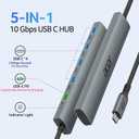 Acer 10 Gbps USB C Hub, USBC Splitter with 4*USB C 3.2 and 100W PD Port, Fast Transfer Type-C Multiport Adapter Compatible with MacBook Pro/M2/M1, iPad, Surface Pro, XPSNo Video Output