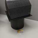 4 Inch Hooded Wall Vent with Screen and Damper,Outdoor Dryer Vent Cover for 4 inch Pipe,Wall Exhaust Vent Cover Cap External Extractor for House Ventilation&Outside Air Exhaust,Galvanized Steel,Black