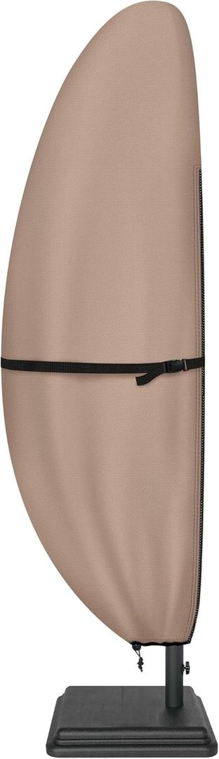 ULTCOVER Patio Parasol 600D Waterproof Outdoor Offset Banana Style Umbrella Cover - Fits Cantilever Offset Umbrella 12-14 Feet