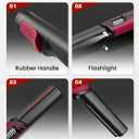 DR.TEK Metal Detector Pinpointer, IP68 Fully Waterproof Underwater Pinpointer Metal Detector with LCD Screen & LED Light 360 Accurate High-Sensitivity Detection, Handheld Wand for Adults & Kids, Red