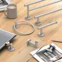 Gatco 4295A Latitude II Double Robe Hook | Wall-Mounted Bathroom Hook for Towels & Robes | Premium Metal, Satin Nickel Finish