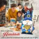 Hanukkah Ornaments 2025, Unique Spiritual Gifts for Men, Jewish Gifts for Women, Friends, Neighbors, Mom, Dad, Adorable Wooden Gnome Ornament for Jewish Christmas Decorations