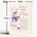 3 x Mom Birthday Card Gift, Happy Mom Birthday Card from Daughter Son