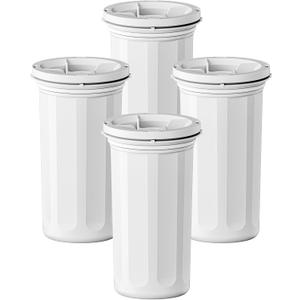 Replacement for New Culligan Pitcher & Dispenser ZEROF01 Water Filter Cartridge, 5-Stage Advanced Filtration, Reduces Lead, Total PFAS, Mercury, Fluoride & Chlorine by GAMOTH, 4 Count