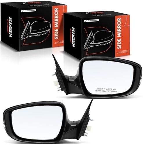 A-Premium Pair (2) Driver and Passenger Side Power Door Mirror - Compatible with Hyundai Elantra Coupe 2014-2016 - Heated Manual Folding Paint to Match w/Turn Signal Blind Spot Detection