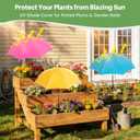 Sturdy Plant Shade Umbrella to Protect Plants from Harsh Sun, 3 Pack Adjustable Height Sun Protection for Potted Plants, More Stable Support Design, Rust-Resistant Colorful Garden Umbrella, 23.6"
