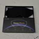 3D Cooling Eye Mask Sleep Mask for Men & Women, 100% Pressure-Free & Light Block-Out Eye Mask for Sleep with Easy Adjustable Strap, Night Eye Cover for Travel, Black