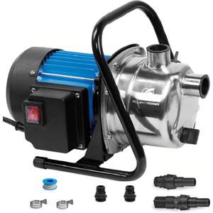 FLUENTPOWER 1HP Portable Garden Transfer Pump, 900GPH Electric Sprinkler Booster Pump, Shallow Well Jet Pump for Home Lawn Irrigation and Water Draining