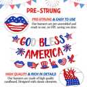 Independence Day Decoration God Bless America Banner | Happy 4th of July Banner Red White Blue Patriotic America's Birthday National Day Freedom Liberty theme Party Decor