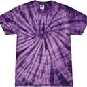 Colortone Spider Tie Dye T-Shirts for Men and Women - Unisex Short Sleeve Tie-Dye T Shirts for Adults (Purple, S)