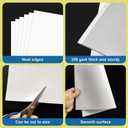 100 Pcs White Poster Board Paper 14x18, ROOKEA Blank Graphic Display Vision Boards Bulk for School Arts Classroom Crafts Projects Presentations Drawing Scrapbooking