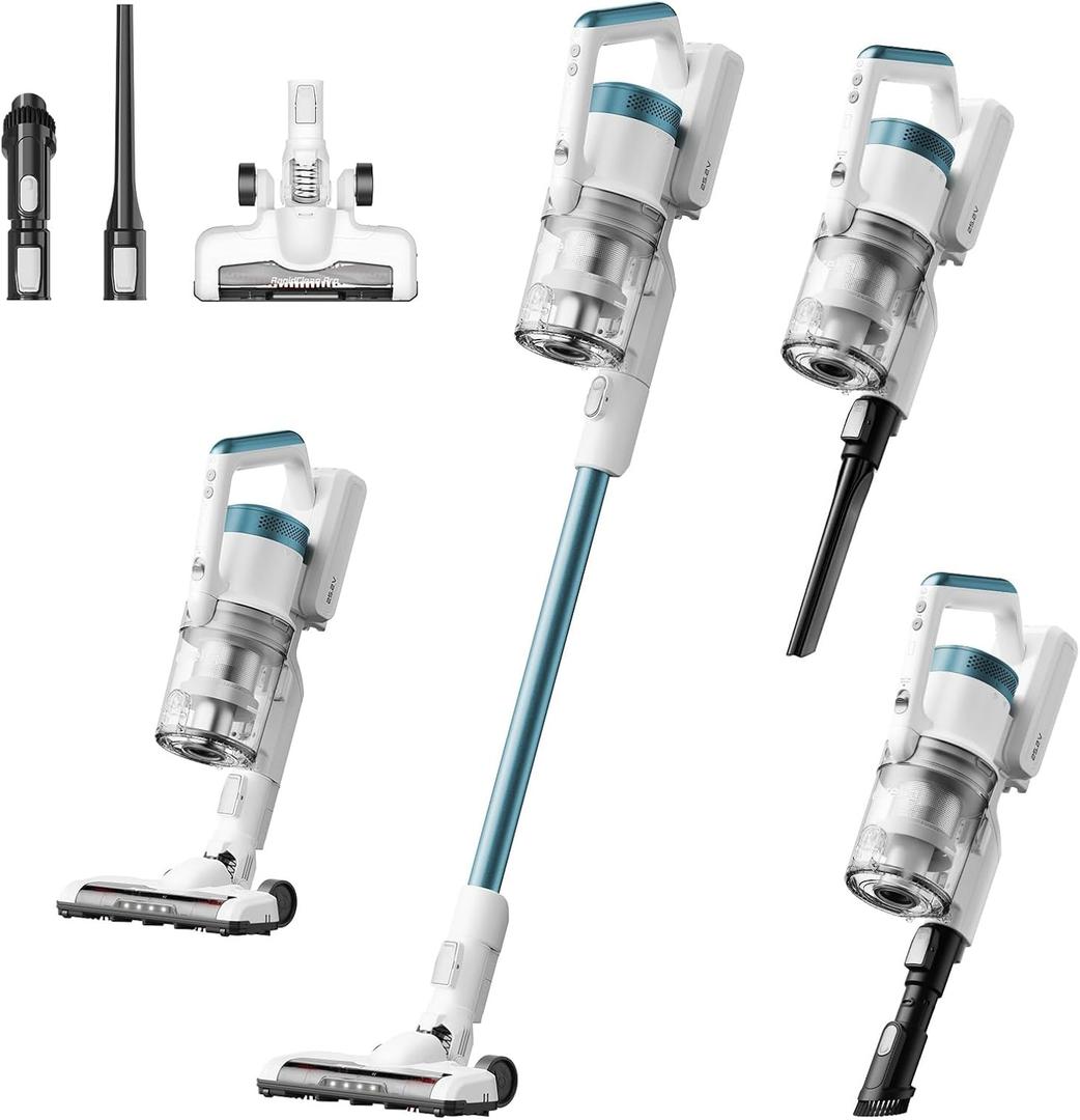 Eureka RapidClean Pro NEC280TL Cordless Stick Vacuum Cleaner Lightweight 5.3 lbs, 40-Min Runtime, LED Headlights, 3 Power Modes, Ideal for Pet Hair, Hard Floors & Carpets