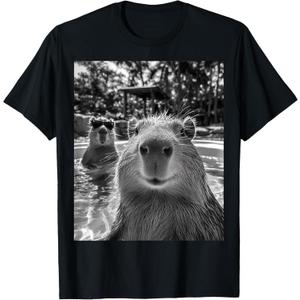Cool Capybara Selfie T-Shirt, Medium