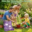 Gardening Gifts for Women, Gardening Tools for Mom Grandma Wife, 10 Pcs Garden Supplies mit Protable Case, Ergonomic Handle Trowel Rake Weeder Pruner Shears Sprayer Present Purple