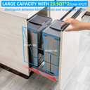 HANKEY Pull Out Trash Can Under Cabinet, Double Pullout Waste Container Recycling Bin, Slide Out Compartment Hidden Trash Bin for Kitchen Garbage Soft Close with Lids& Door Fittings,Total 47Qt