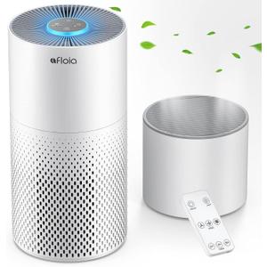Afloia Air Purifier And Humidifier Combo For Home, 22Db| 7 Colors Night Air Purifiers 2 In 1 With Remote Control, Quiet Air Cleaner Removing 99.99% Smokers Odor And Pollen For Bedroom