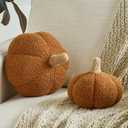 Pumpkin Pillows, Decorative Throw Pillows for Couch Bed, Fall Pillow Home Decor for Bedroom Living Room, Halloween Fall Room Dcor (Brown, 11 Inches)