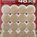 Best Felt Furniture Pads X-PROTECTOR - 48 Premium Chair Felt Pads Floor Protector for Furniture Feet Wood Hardwood Floors - Protect Your Hard Floors! (Beige)