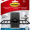 Command Soap Dish for Shower, Damage-Free Hanging Bathroom Organization, No Tools Bar Soap Holder, 1 Matte Black Dish and 2 Water-Resistant Command Strips