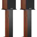 22.64" Universal Floor Speaker Stands, 150 lb Capacity, Brown