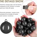 18 Pack 3.6oz Outdoor Curtain Weights Heavy Duty Flag Weights for Bottom Shower Curtains Weight with Clips Stainless Steel for Tablecloth Home Outside Patio to Stop Wind (Dark Gray)