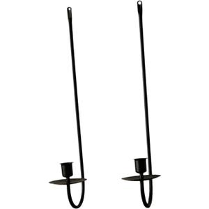 Wall Candle Holders Set of 2 Black Wall Mounted Candle Sticks Holder Sconces for Dining Room Living Room Entryway