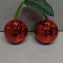 Disco Ball Cherry Decor Reflects Mirror Ball for Home & Window, Aesthetic Room Decor, Girly Gift for Girls, Retro Sparkly Disco Ball Decoration Funky Cherry Decor (3.9, Red)