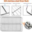 WB48X20249 Oven Rack, 23.75"L x 16.25"W, Compatible with GE Stove Oven Parts. Replacement Parts for Oven Racks JGB720BEJ2TS, JGBP33DET3BB, RGB508PET1CT, Made of 304 Stainless Steel Material, 2 Pcs