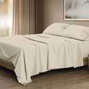 THREAD SPREAD 100% Egyptian Cotton Sheets Queen Size - 1500 Thread Count 4 PC Queen Sheet Set Egyptian Cotton, Sateen Weave Luxury Sheets Queen Size, High Thread Count Sheets, 17" Deep Pocket - Beige