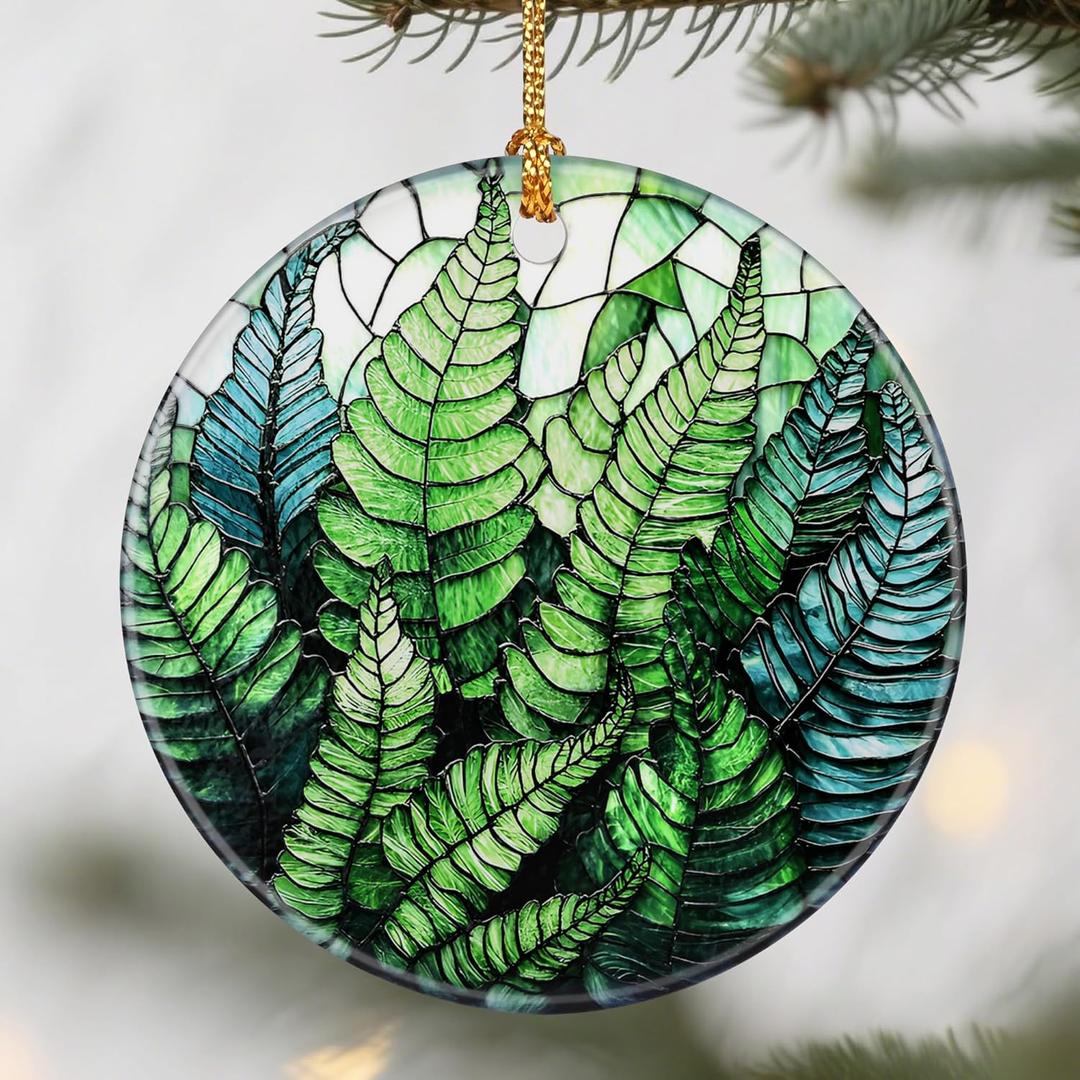 Fern Plant Ornaments, Christmas Ornaments: Christmas Tree Decorations, Holiday Decor, Stocking Stuffers, Gift Ideas, Xmas Gift, Housewarming Gifts & Gifts for Plant Lover