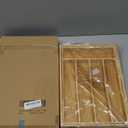 Expandable Bamboo Kitchen Drawer Organizer for Cutlery and Utensils, Adjustable Bamboo Wood Cutlery Tray in Drawer for Flatware and Silverware in Kitchen, (Natural) (7 Slots Expandable)