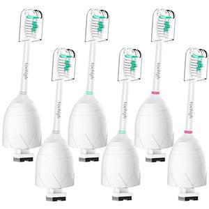 Vochigh Replacement Toothbrush Heads Compatible with Philips Sonicare: fit Sonicare E-Series HX7022/66, Cleancare & Advance Screw-On Electric Brush Handles, 6 Pack