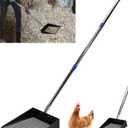 Large Chicken Poop Scooper, Chicken Coop Accessories,Metal Litter Scooper For Chicken,Chicken Coop Cleaning Tools,Heavy Duty Poop Shovel For Chicken Coop Accessories,Chicken Coop Must Haves (Black)