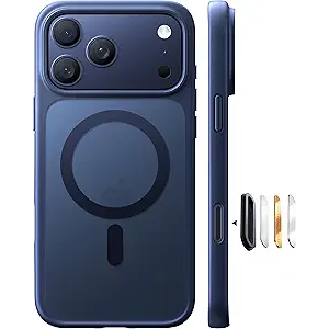 TORRAS for iPhone 17 Pro Case, Camera Control, Fit for MagSafe, MilitaryGrade Protection, Magnetic Slim Translucent AntiFingerprint Phone Case for iPhone 17 Pro 6.3", Deep Blue