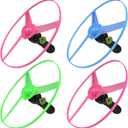 M.best 4 Sets LED Flying Set, Fun Flying Saucers Toys for Kids with Flashing Lights, Flying Toy Outdoor Toys Glow in The Dark Party Supplies Party Favors for Kids 4-8 8-12
